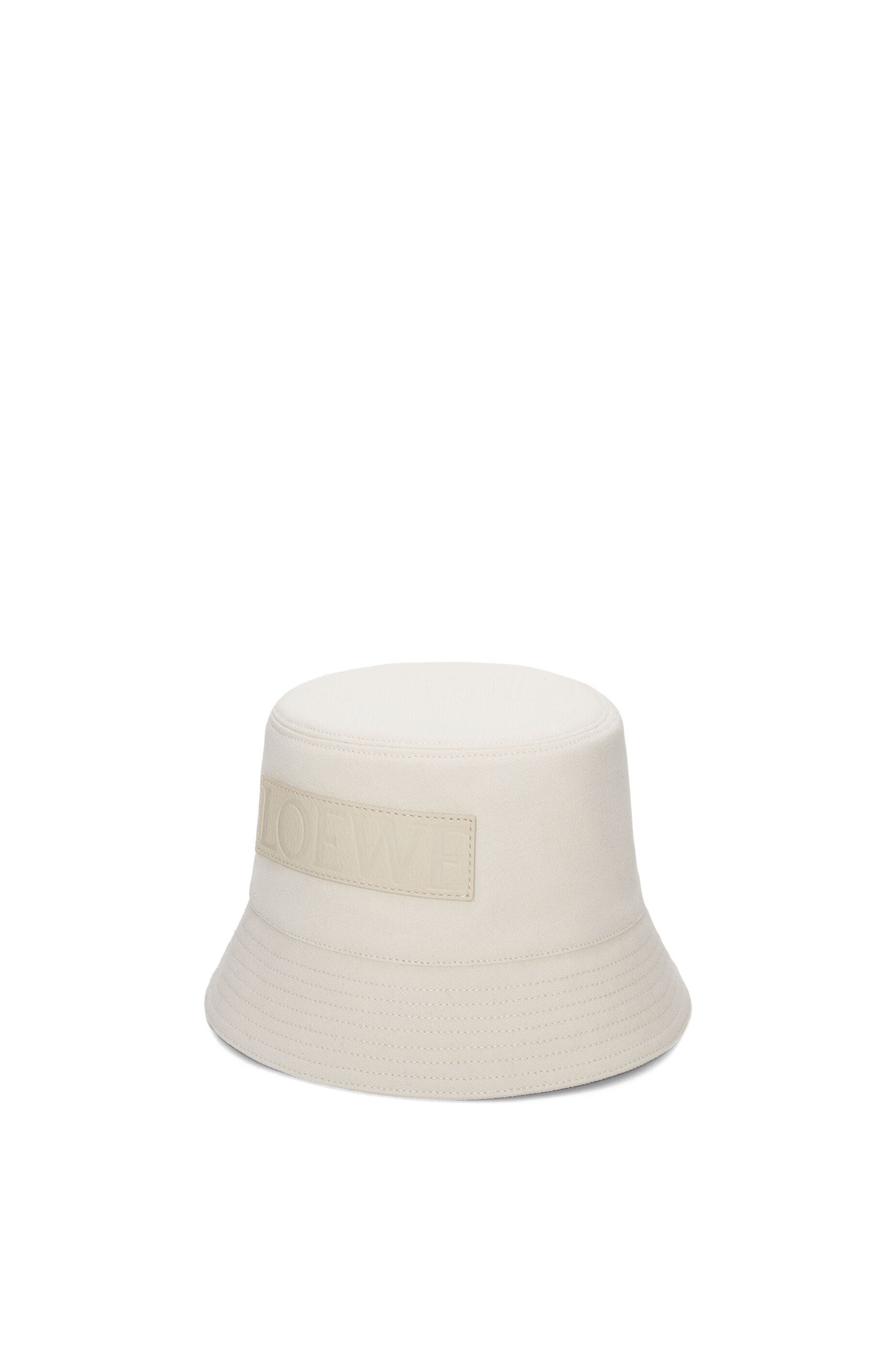 Bucket hat in canvas and calfskin - 3