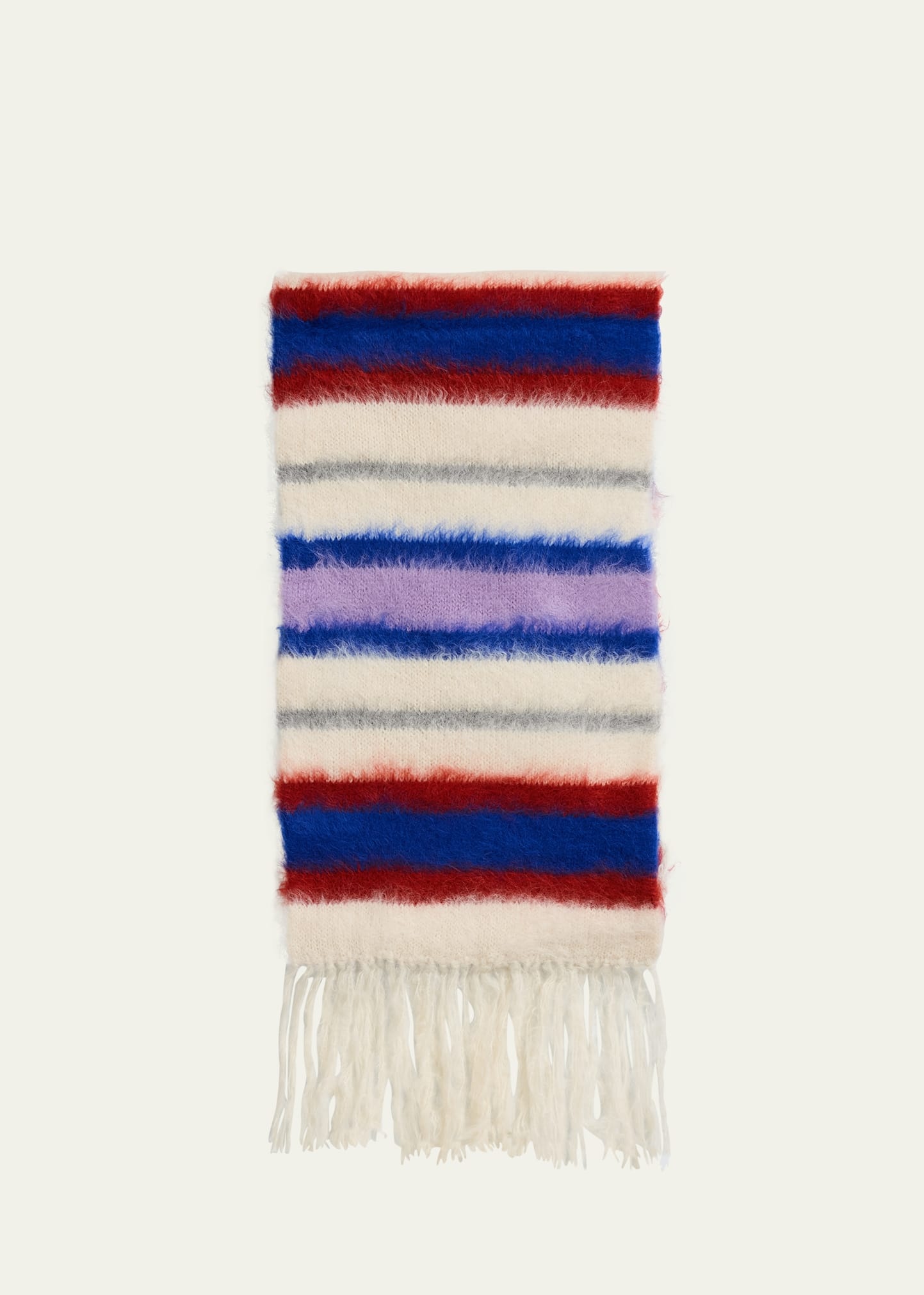Thistle Striped Fur Scarf - 1