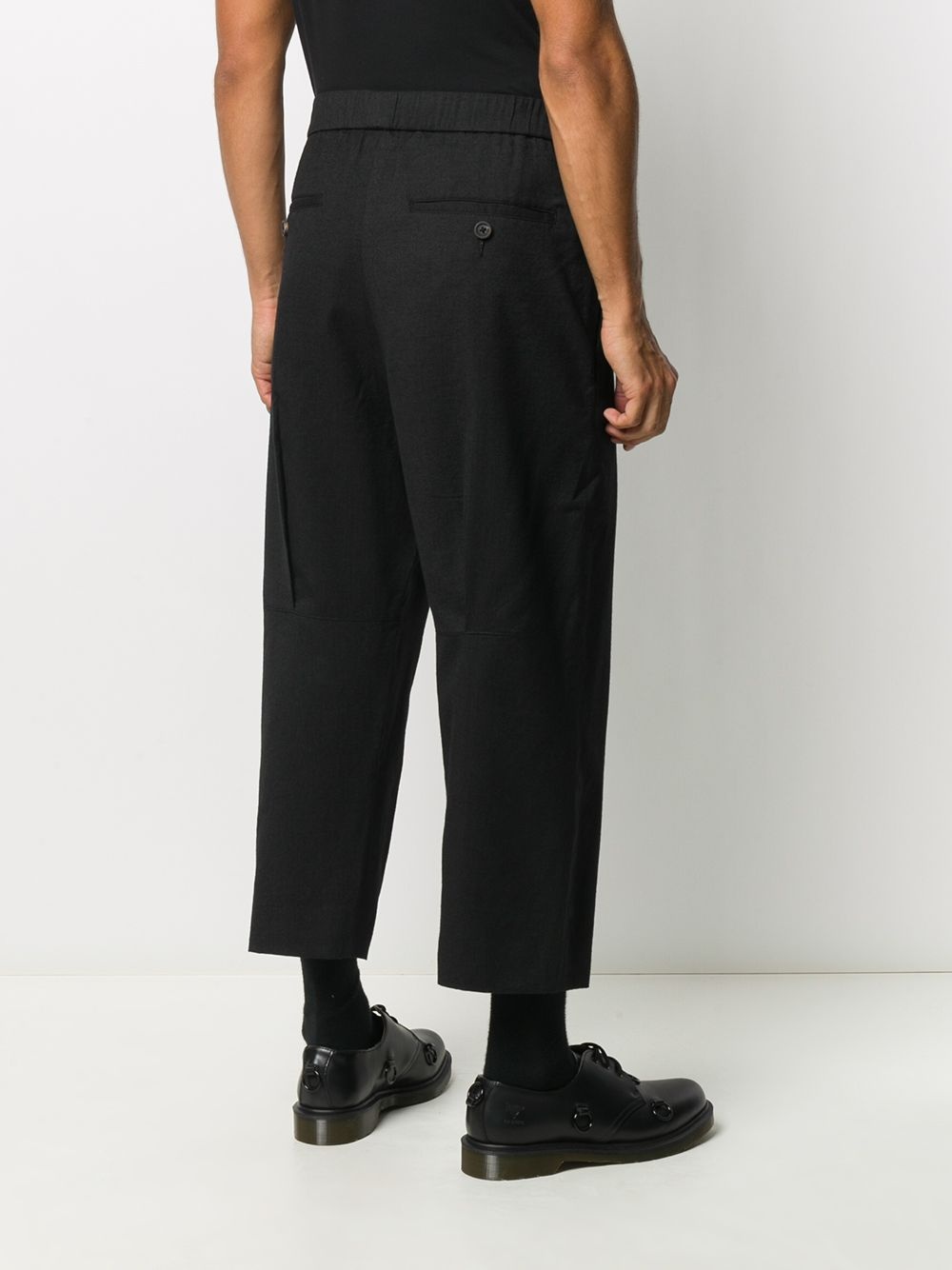 drawstring cropped trousers - 4