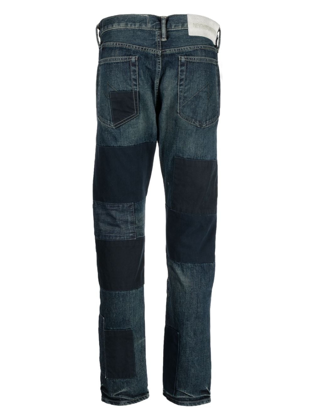 patch-detail washed-denim jeans - 2