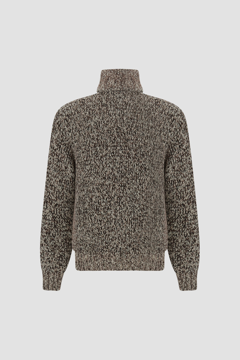 HALF-ZIP SWEATER IN WOOL AND ALPACA 3