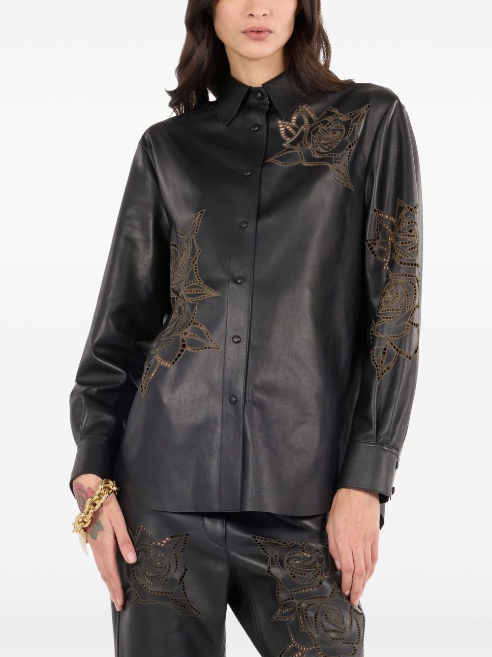 floral-detail shirt - 3