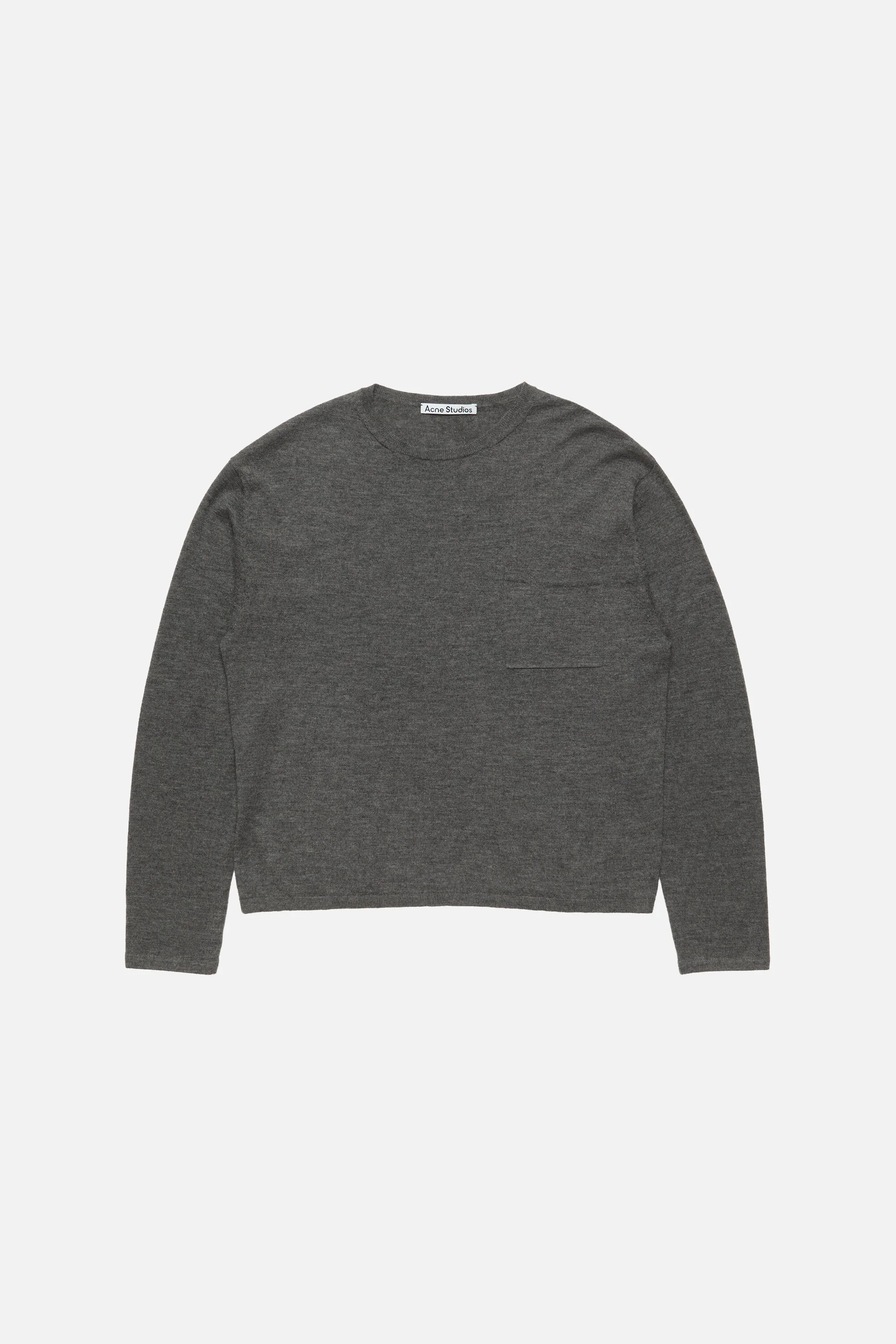 Cashmere knit sweater - Dark Grey Melange - 1
