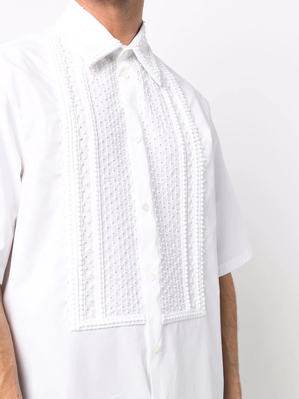 embroidered motif short-sleeved shirt - 5