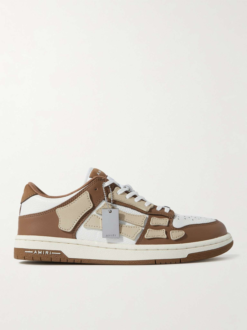 Skel-Top Colour-Block Leather Sneakers - 1