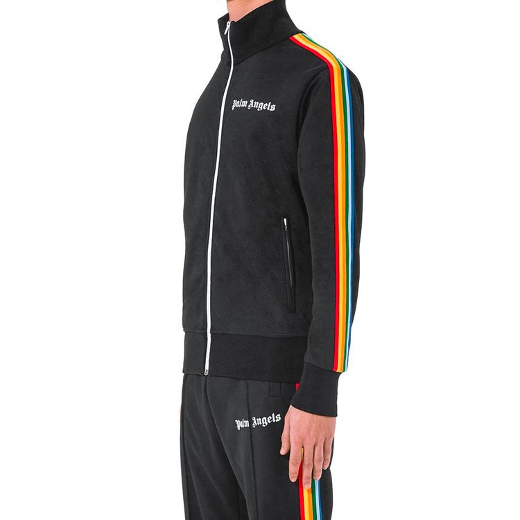 PALM ANGELS Black Rainbow Track Jacket Stripe PMBD001S193840031088 - 5