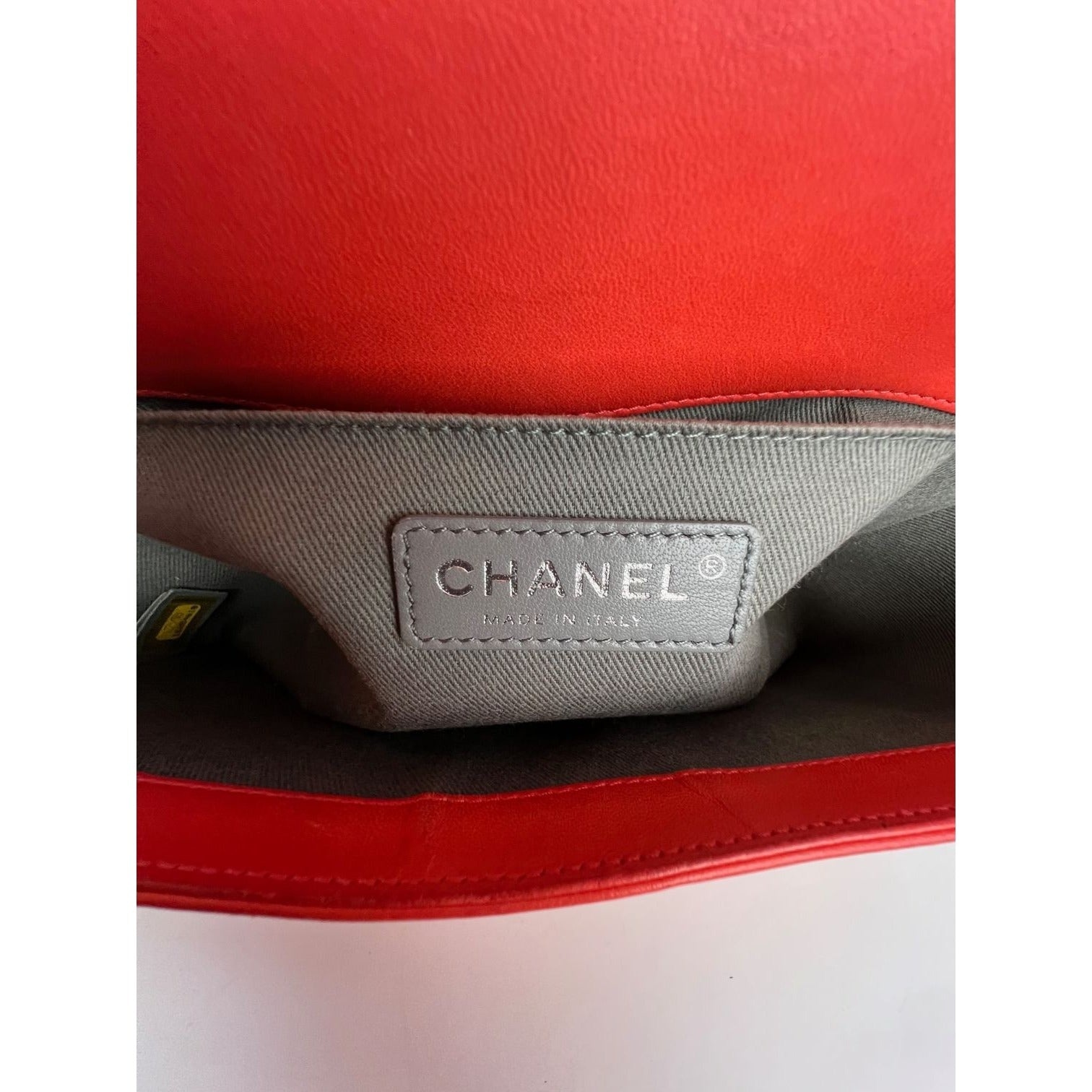 CHANEL Lambskin Quilted Medium Boy Red Flap Bag - 3