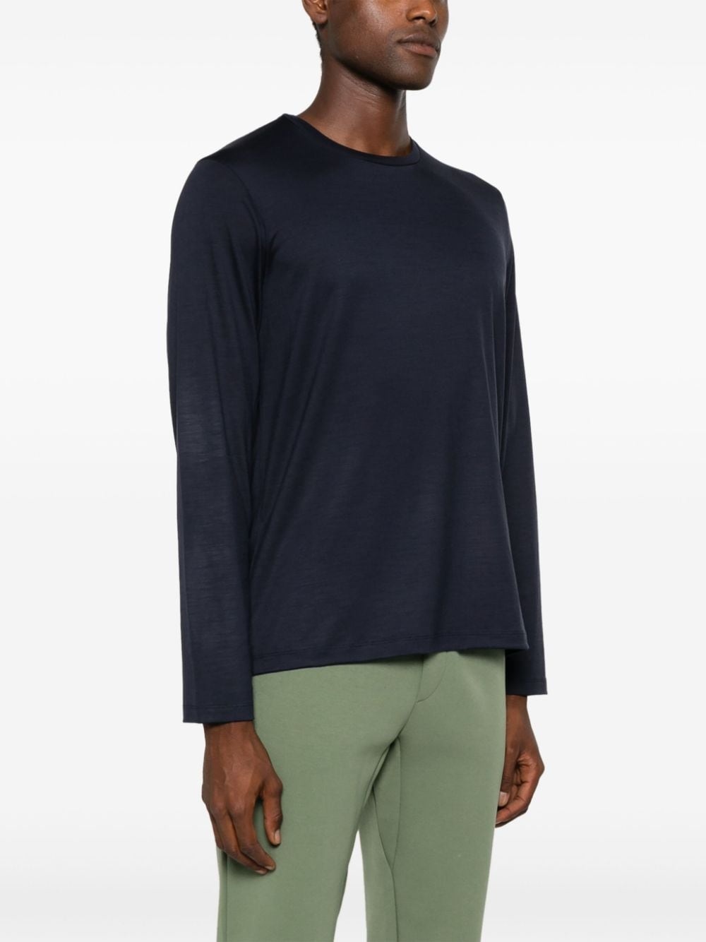 long-sleeve wool T-shirt - 3