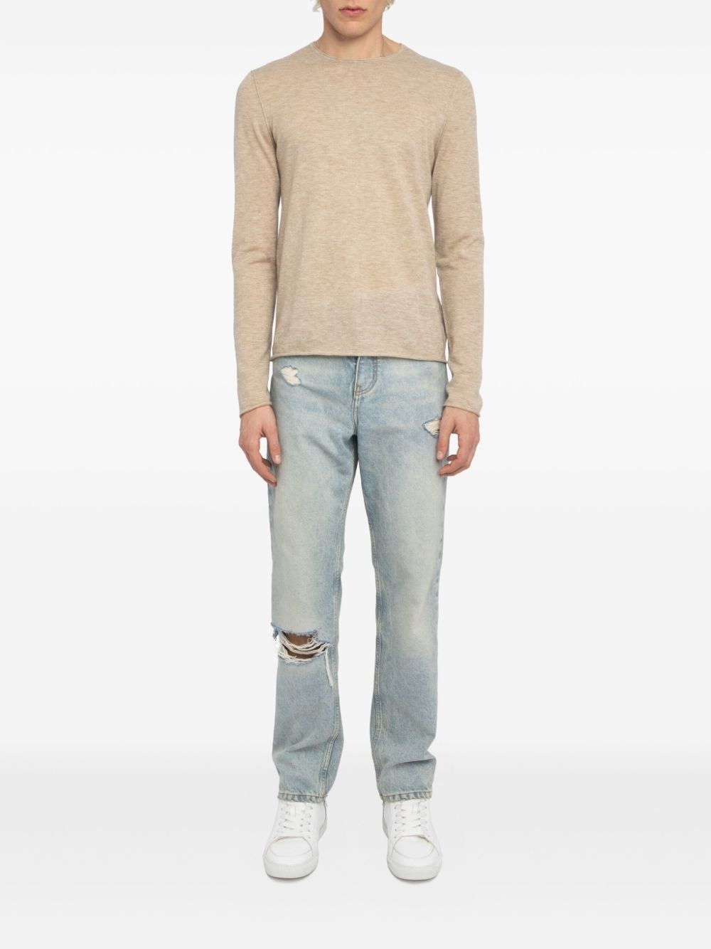 long-sleeve cashmere sweater - 2