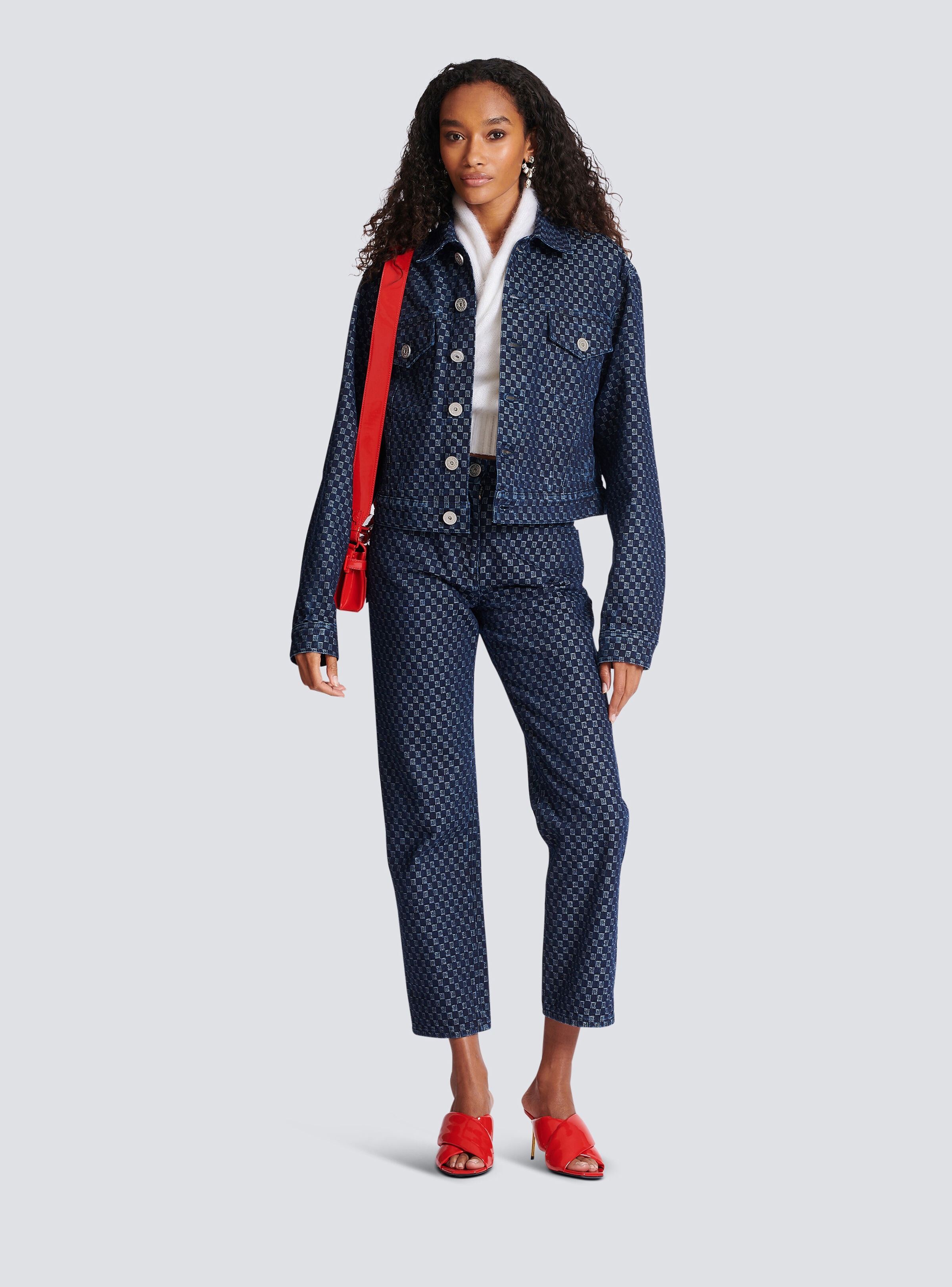Mini monogram jacquard denim jacket - 2