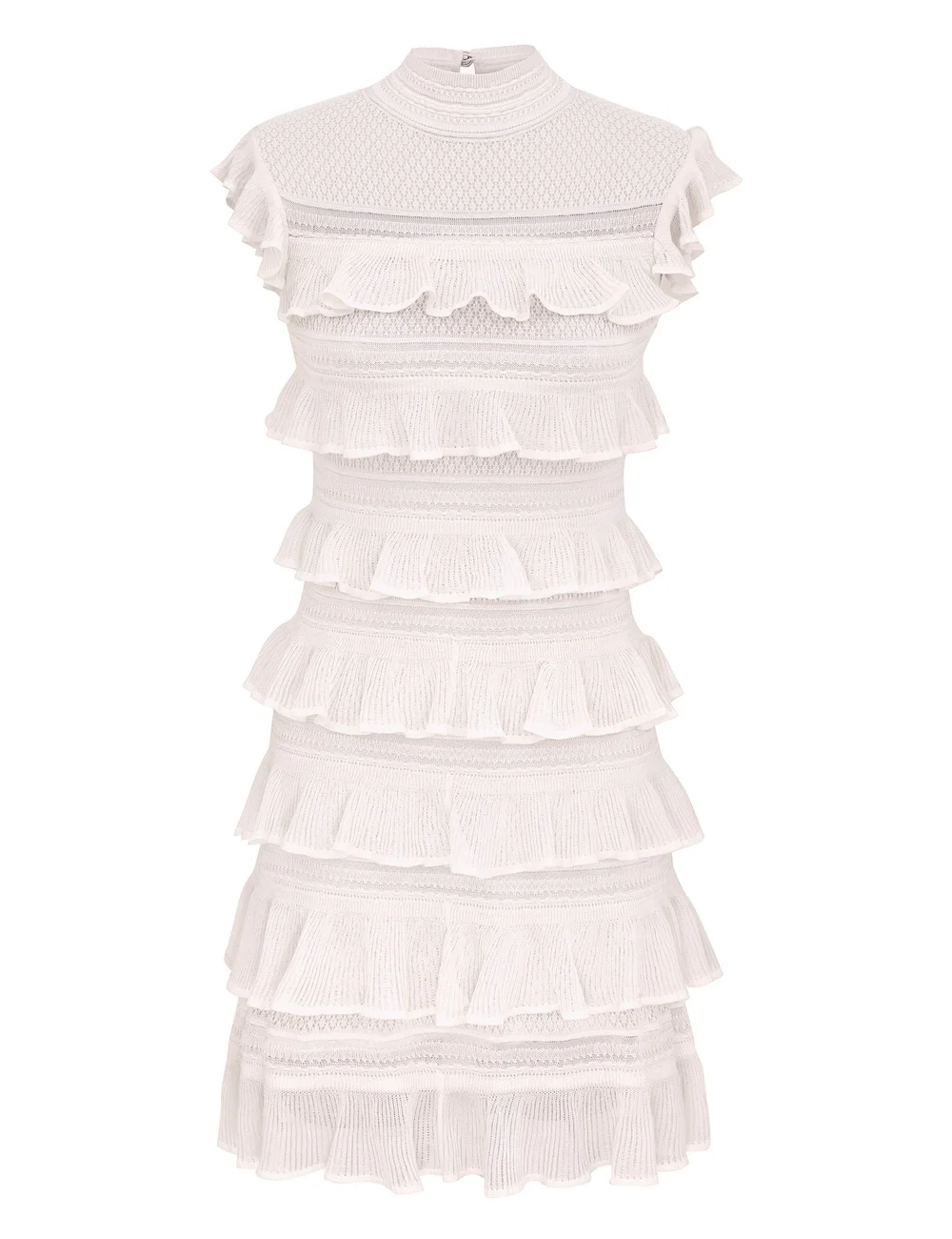 LUNA LACE FRILL MINI DRESS - 1