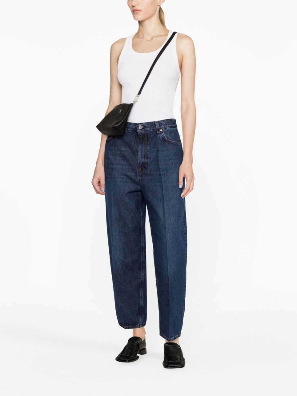 tapered high-waist jeans - 2