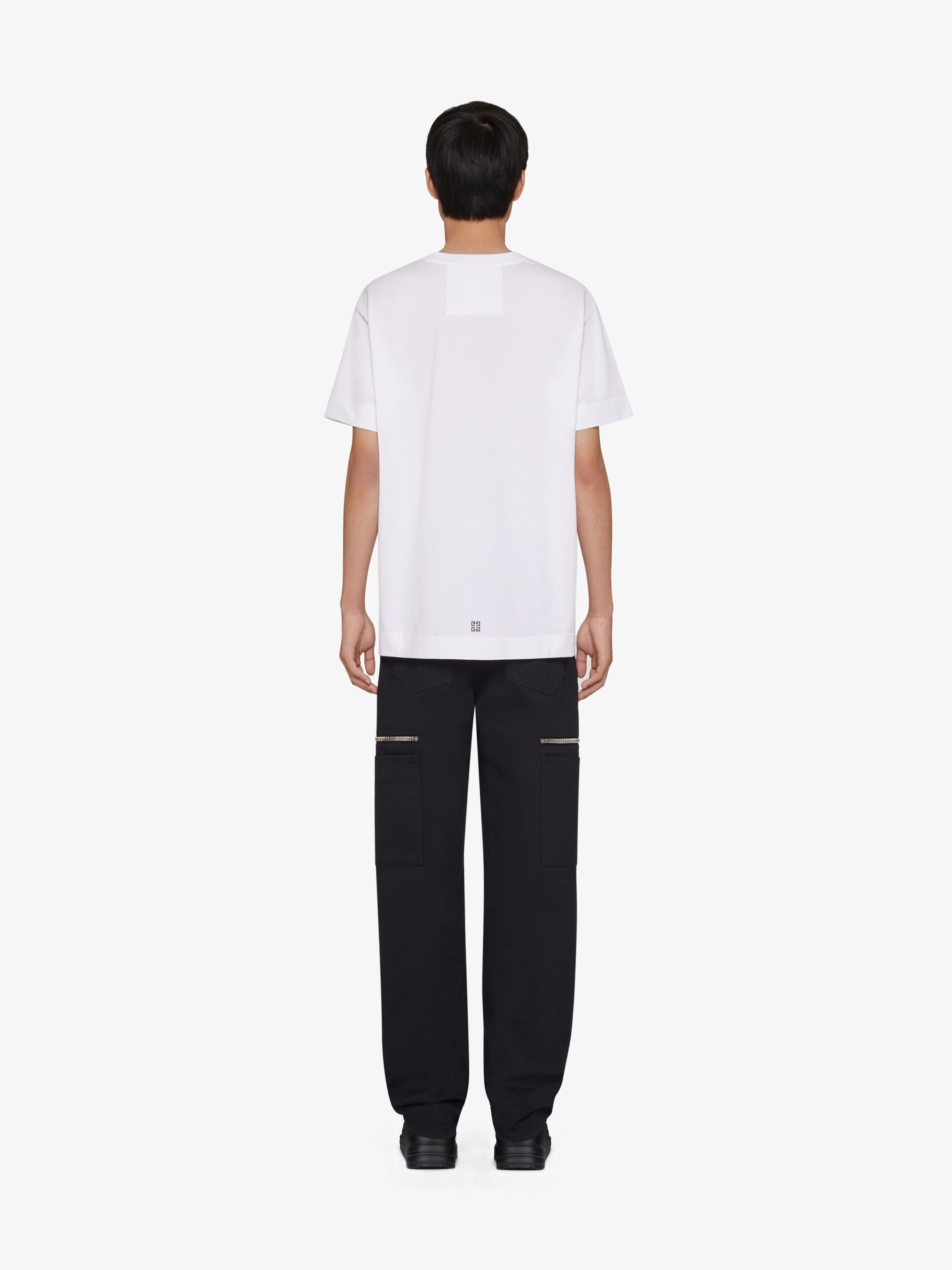 OVERSIZED T-SHIRT IN COTTON WITH GIVENCHY CIRCLE PRINT - 4