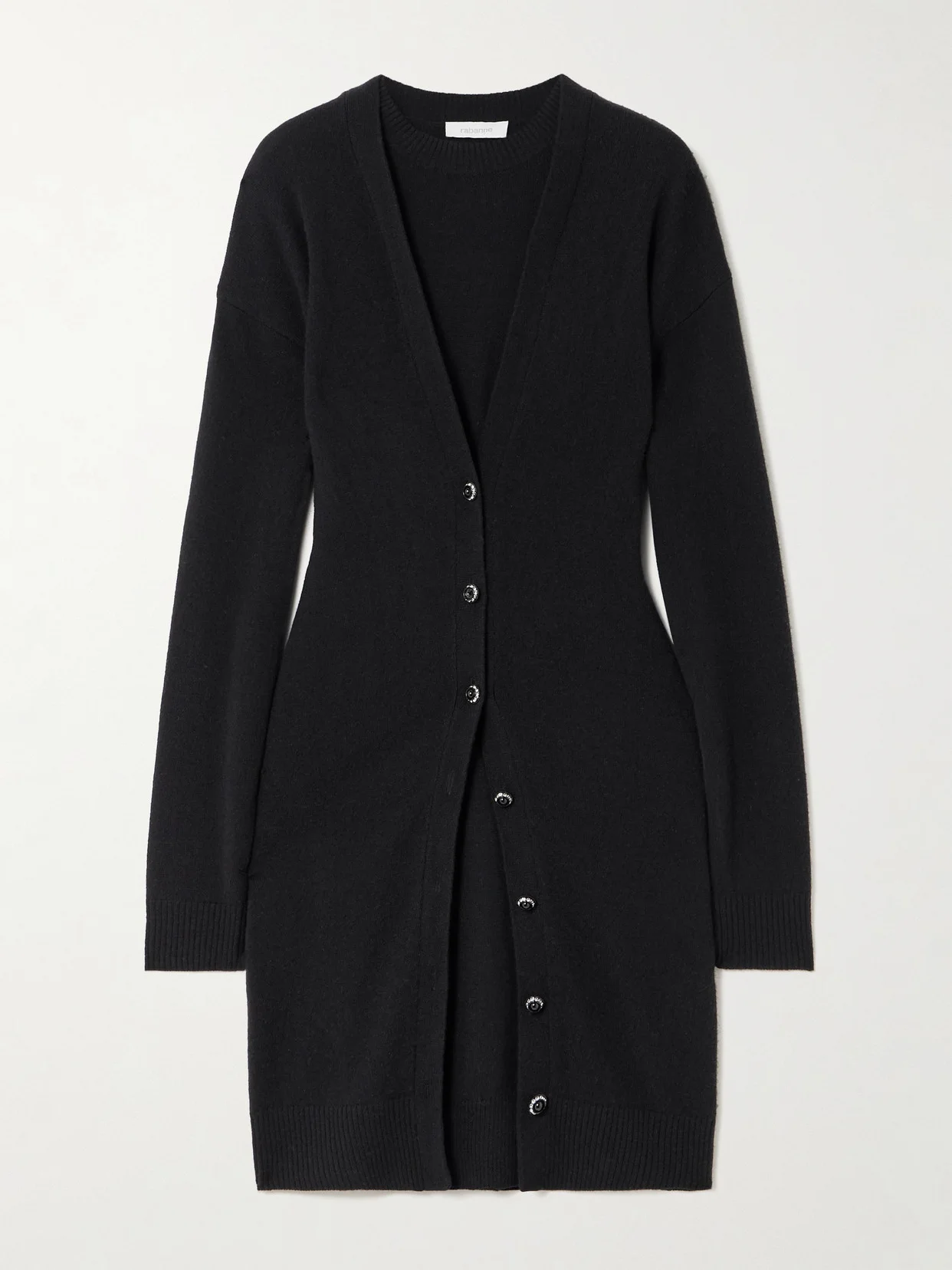 Layered Wool And Cashmere-blend Mini Dress - 1