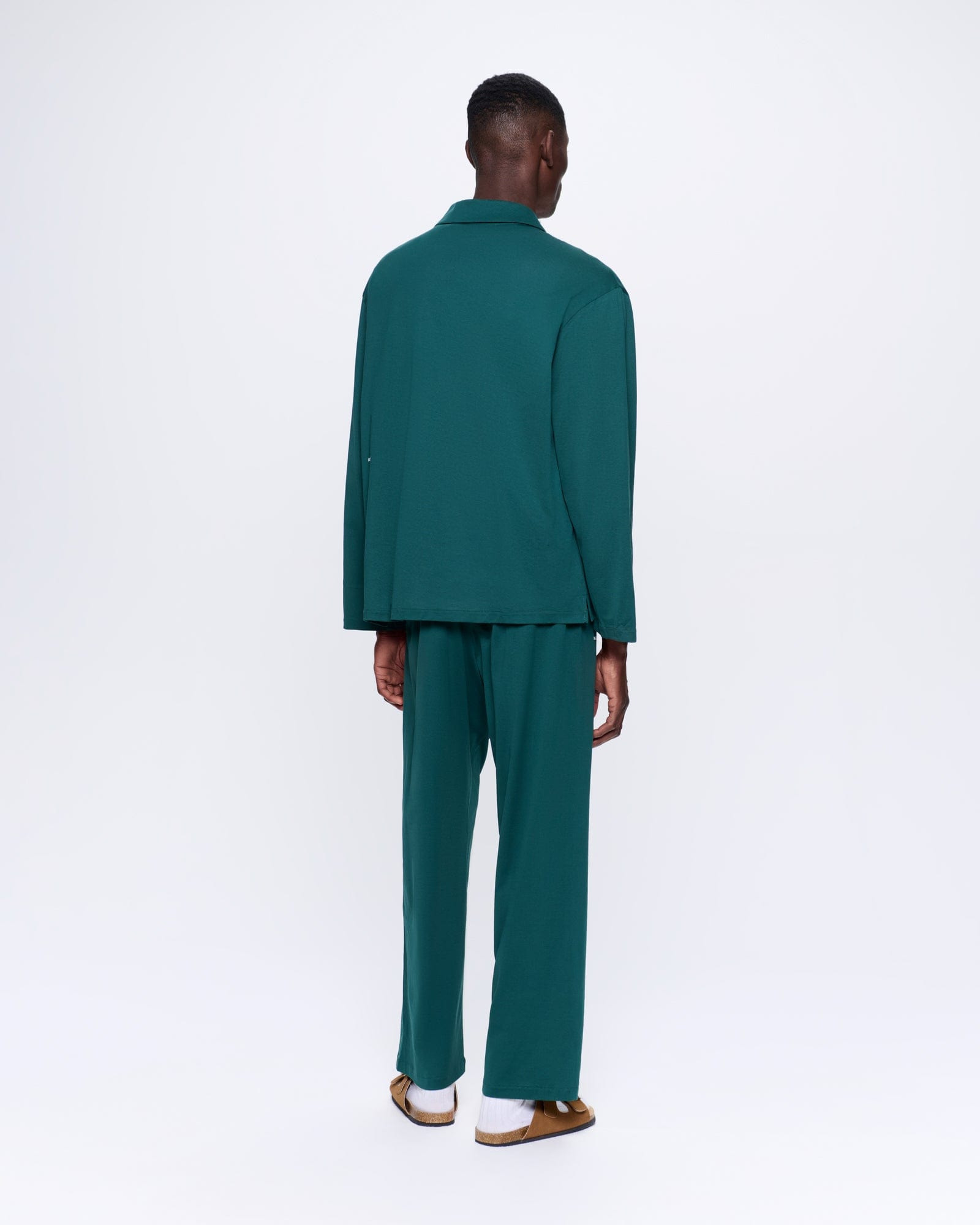 Mens 365 Lightweight Long Pyjama Set - Foliage Green - 5