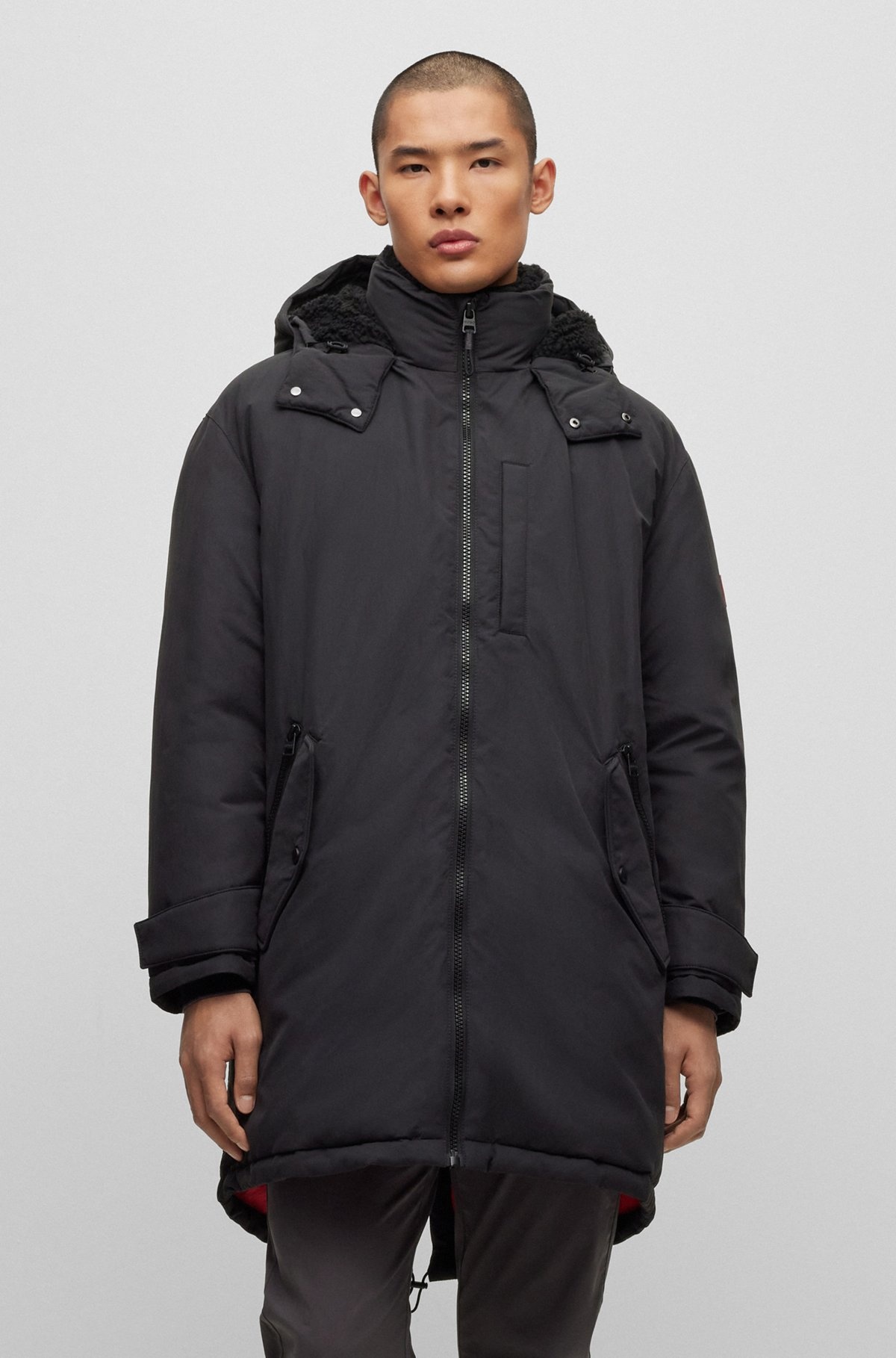 WATER-REPELLENT FISHTAIL PARKA JACKET WITH LOGO BADGE - 2