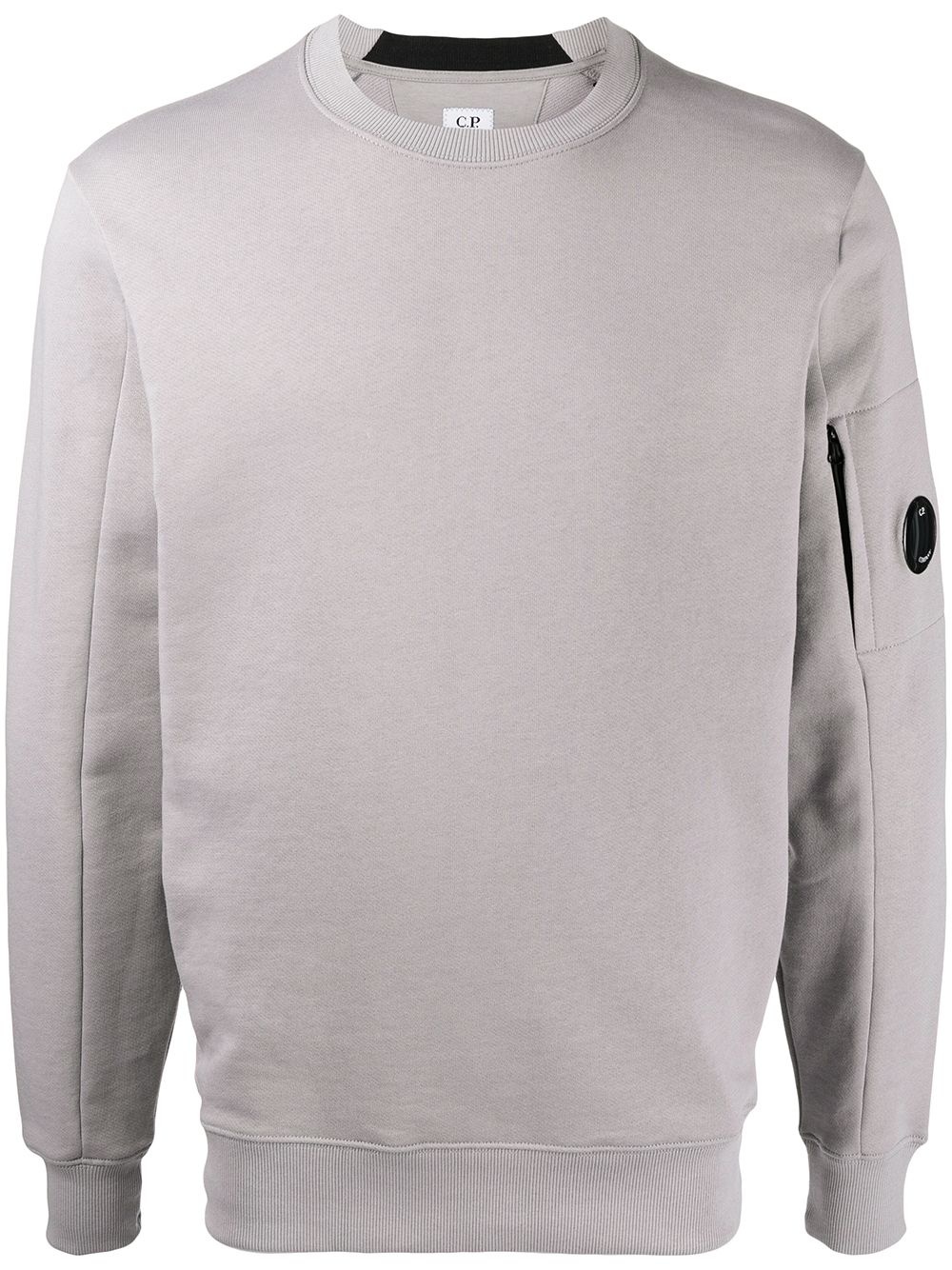 Lens-embellished rib-trimmed sweatshirt - 1