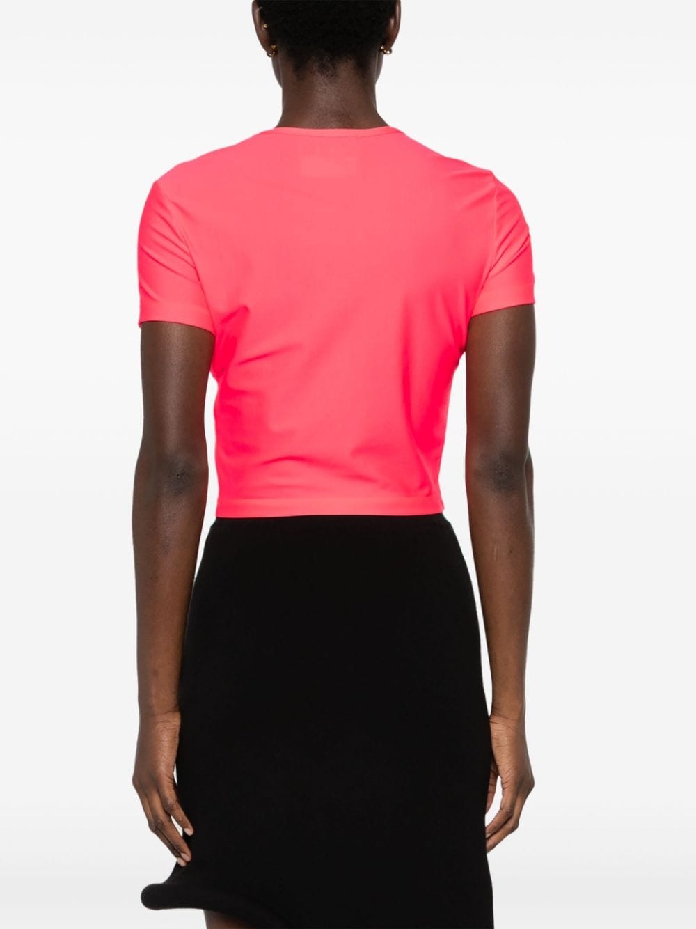 logo-print cropped T-shirt - 4