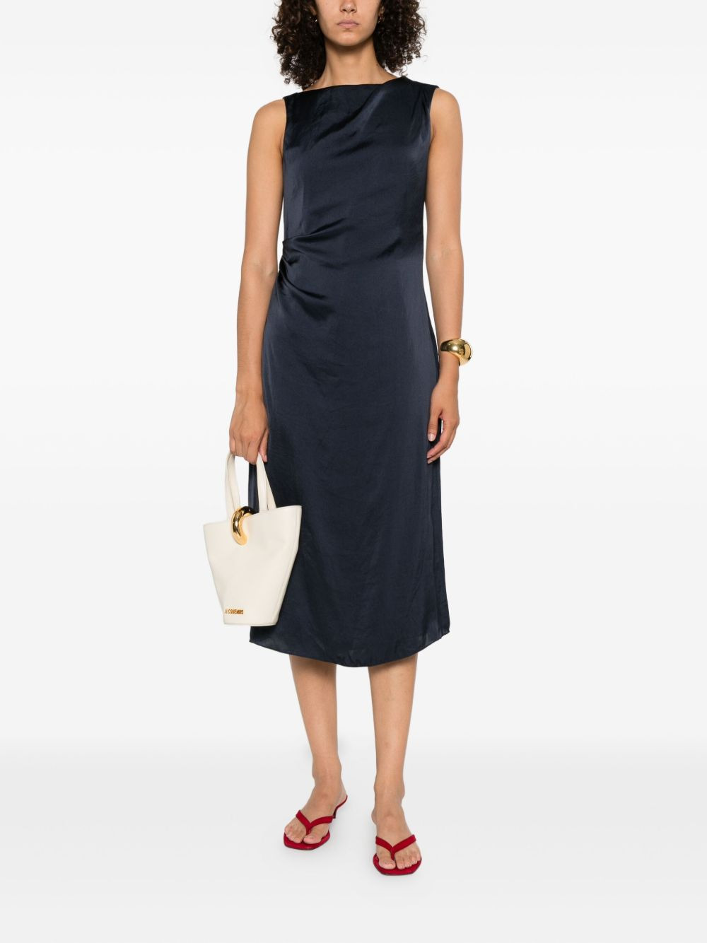 draped cowl-neck dress - 2