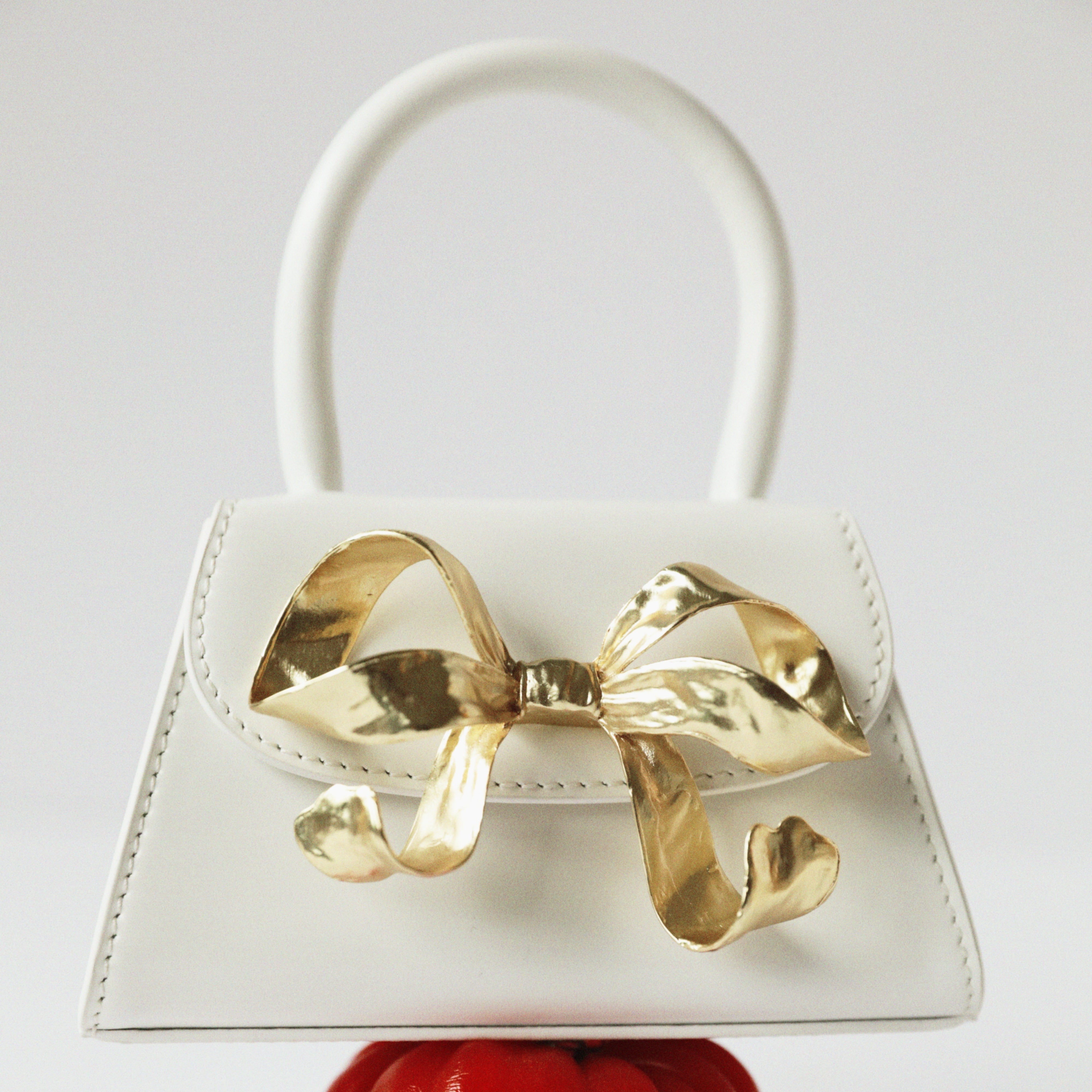 The Bow Micro in White with Gold Hardware - 6