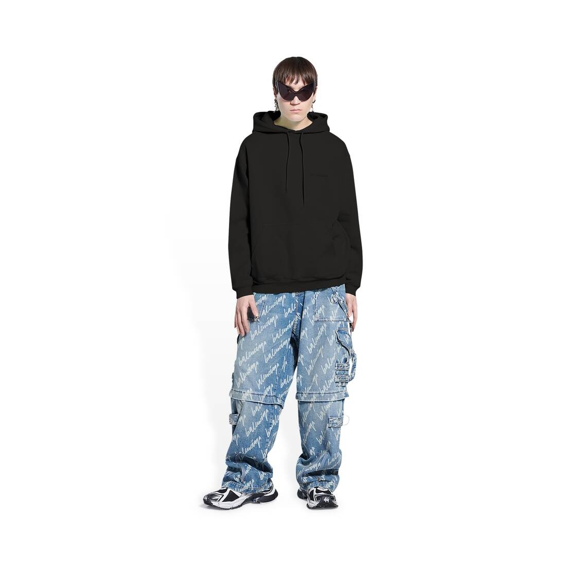 Men's Logo Hoodie Medium Fit in Black - 2