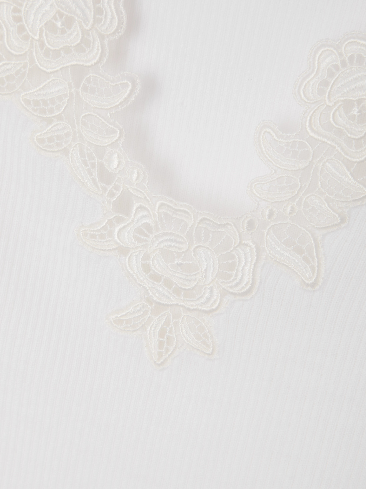 Lace-trimmed Ribbed Wool Top - 4