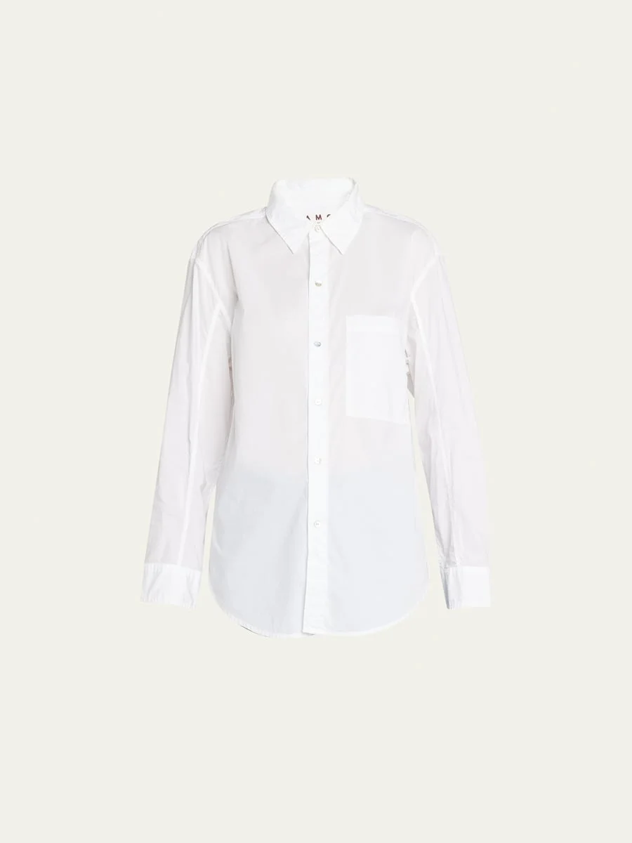 Ruth Oversized Button-Front Shirt - 1