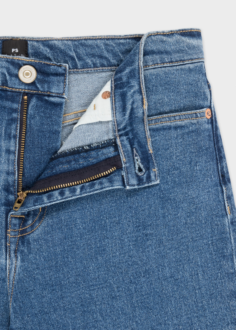 Mid Wash Straight-Fit 'Happy' Jeans 3