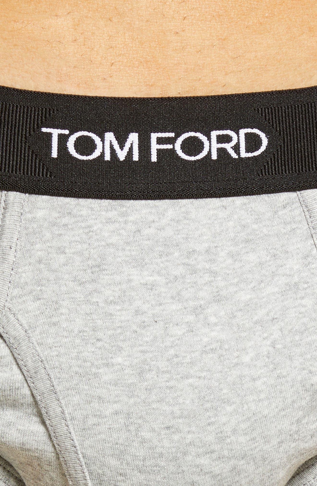 TOM FORD 2-Pack Cotton Stretch Jersey Briefs in Grey Melange at Nordstrom - 4