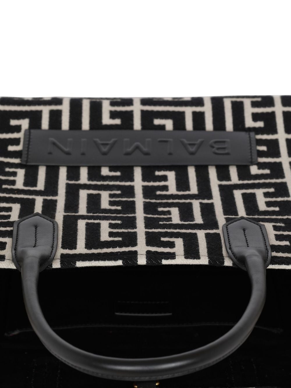 monogram-jacquard medium shopper bag - 6