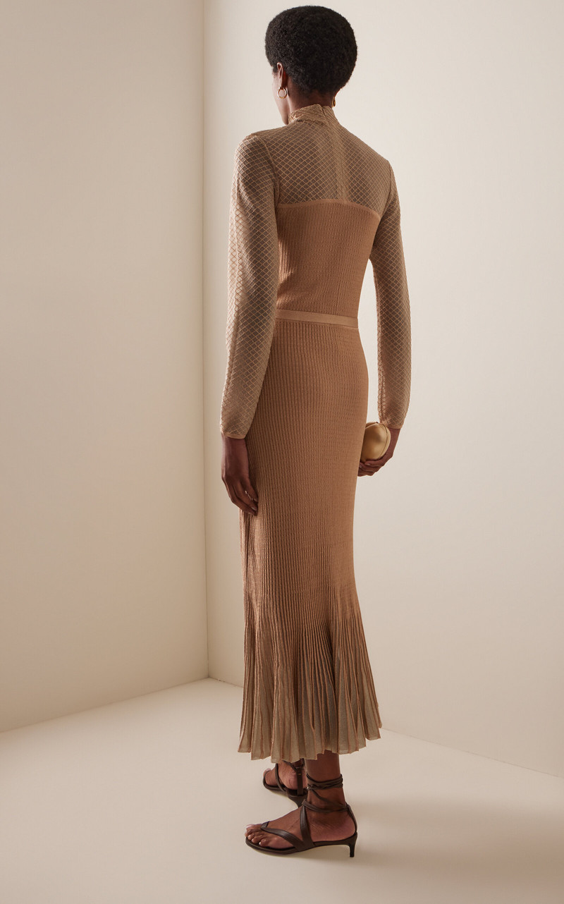 Hypnotic Metallic-Knit Midi Dress metallic 4