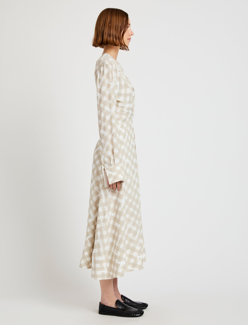 Proenza Schouler Keria Dress in Printed Crepe De Chine outlook