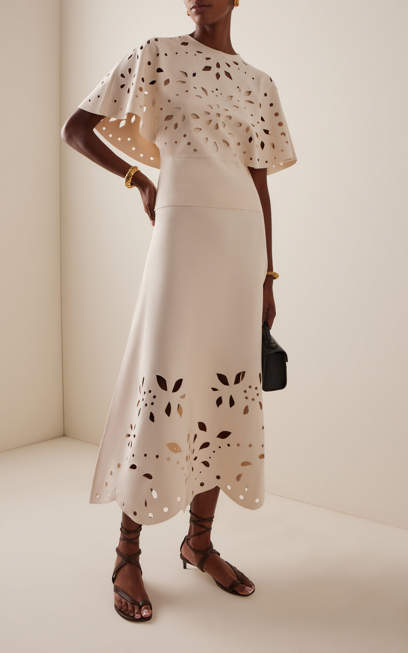 ULLA JOHNSON Grace Knit Midi Skirt ivory outlook