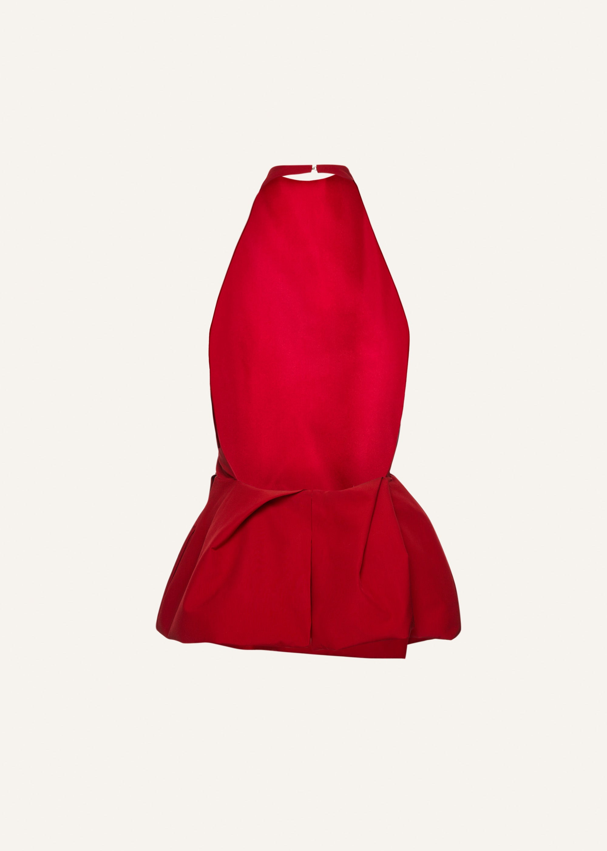 Halter peplum top in red - 2