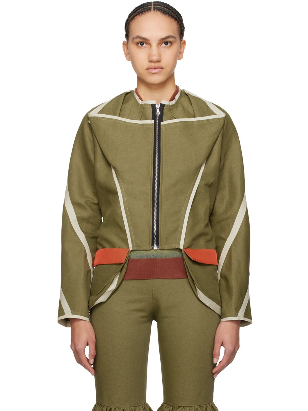 Khaki Arc Jacket - 1