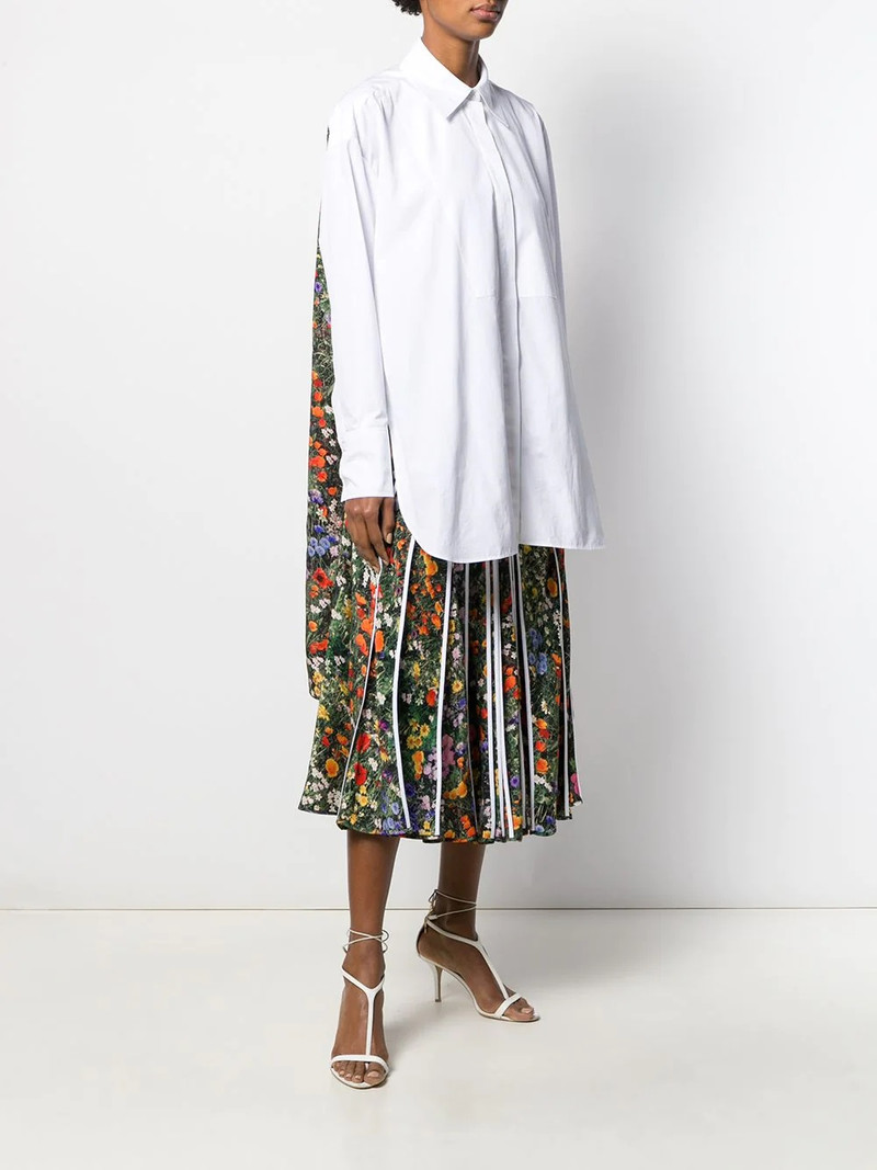 floral print long asymmetric shirt 3