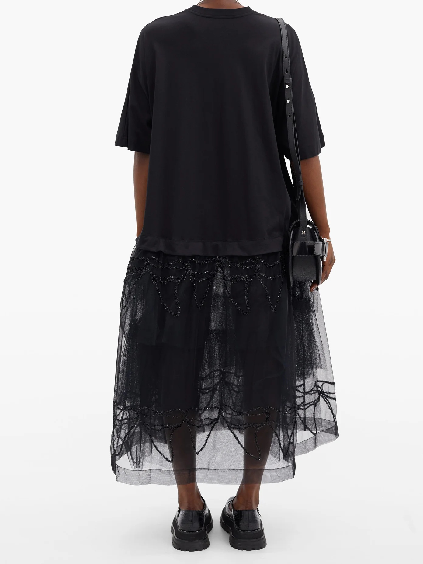 Tulle-skirt T-shirt dress - 5