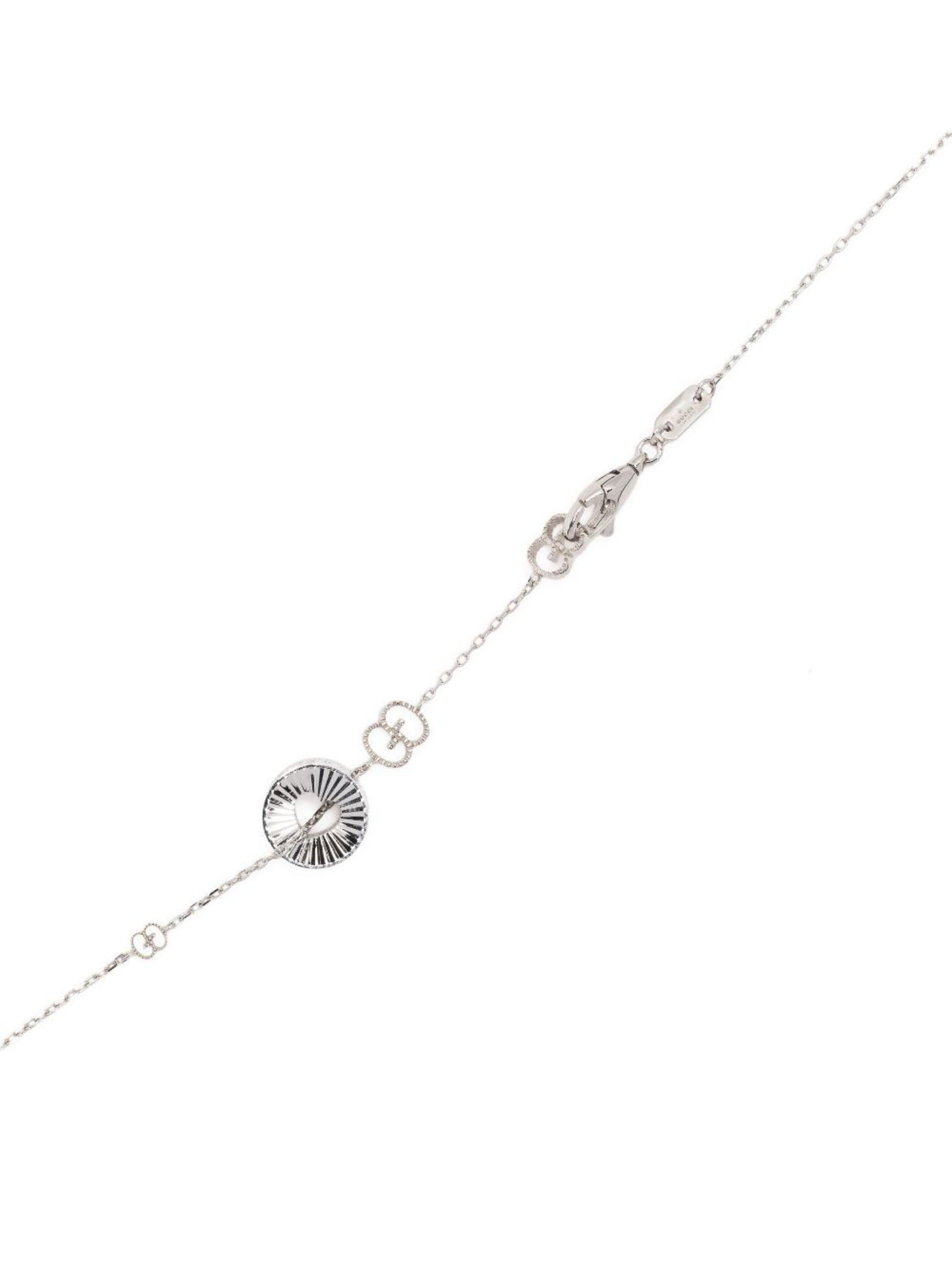 18k white gold Icon charm necklace - 4