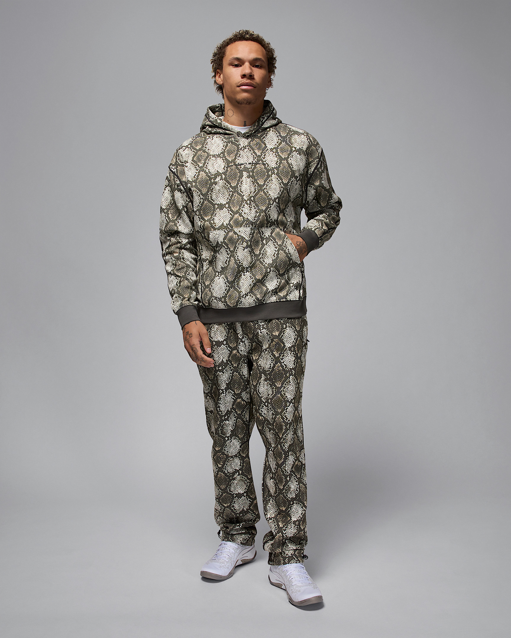 Jordan Sport Hoop Fleece Men's Dri-FIT Printed Pullover Hoodie - 7
