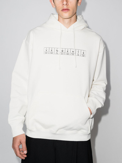 VETEMENTS chemical elements hooded sweatshirt outlook