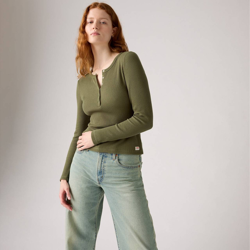 Levi's DRY GOODS WOMEN'S WAFFLE HENLEY outlook