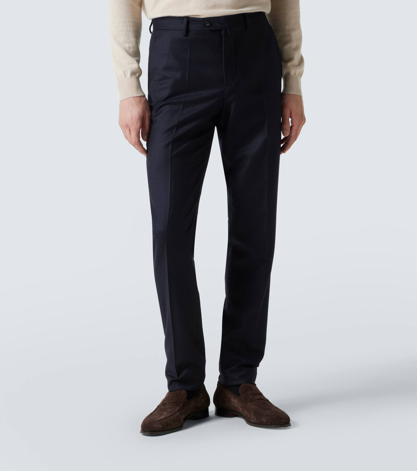 Carlo wool and cashmere straight pants - 3