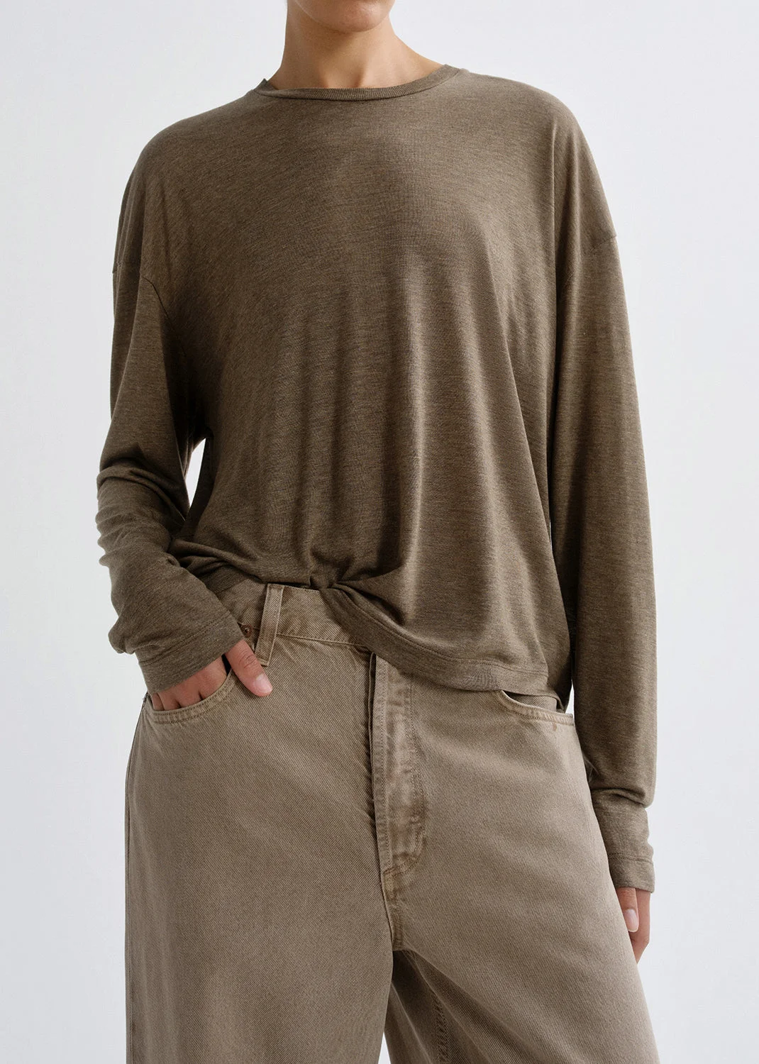 SASHA TEE (TENCEL JERSEY) IN LOAM - 1