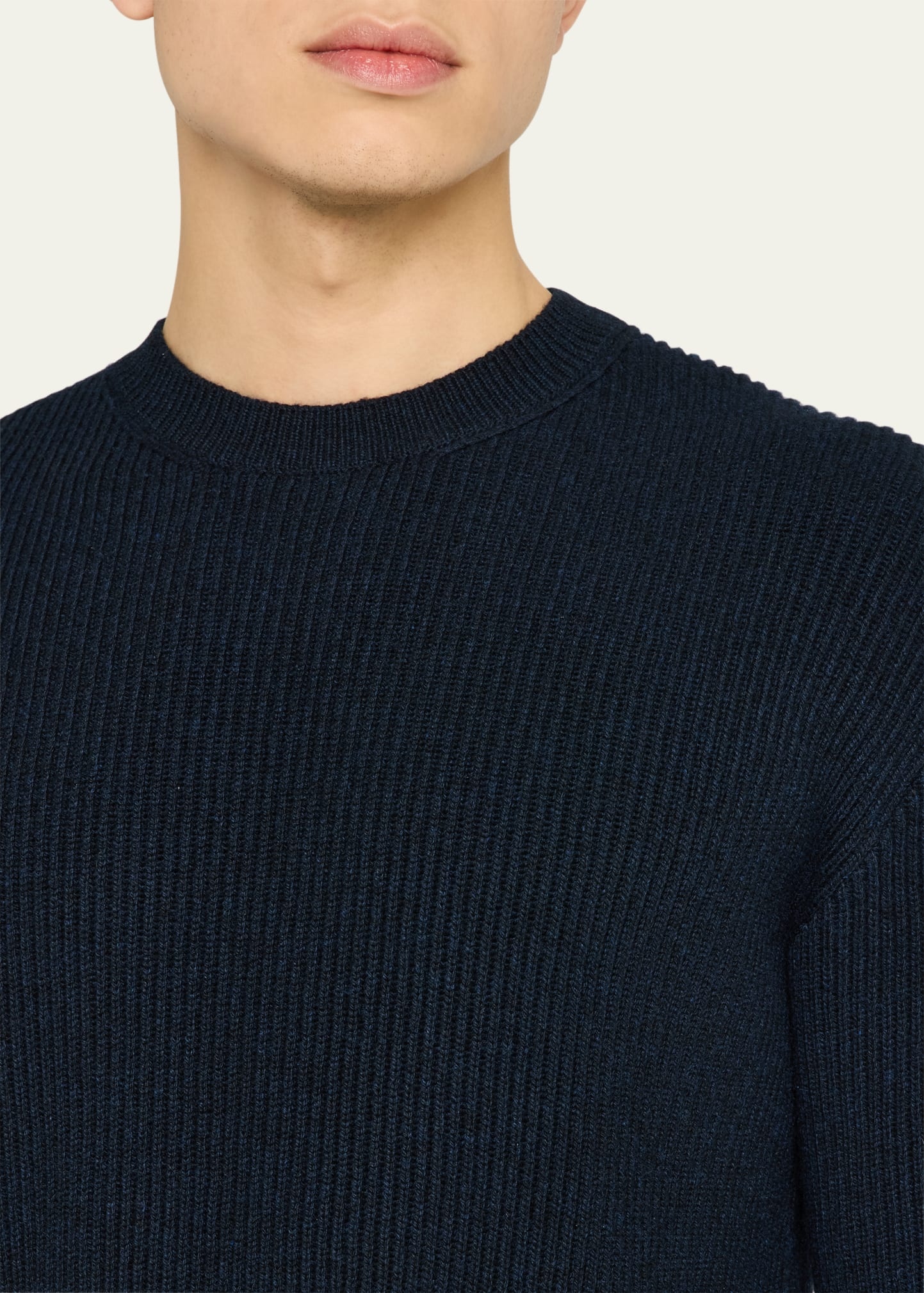 Men's Fobello Cashmere Rib Crewneck Sweater - 5