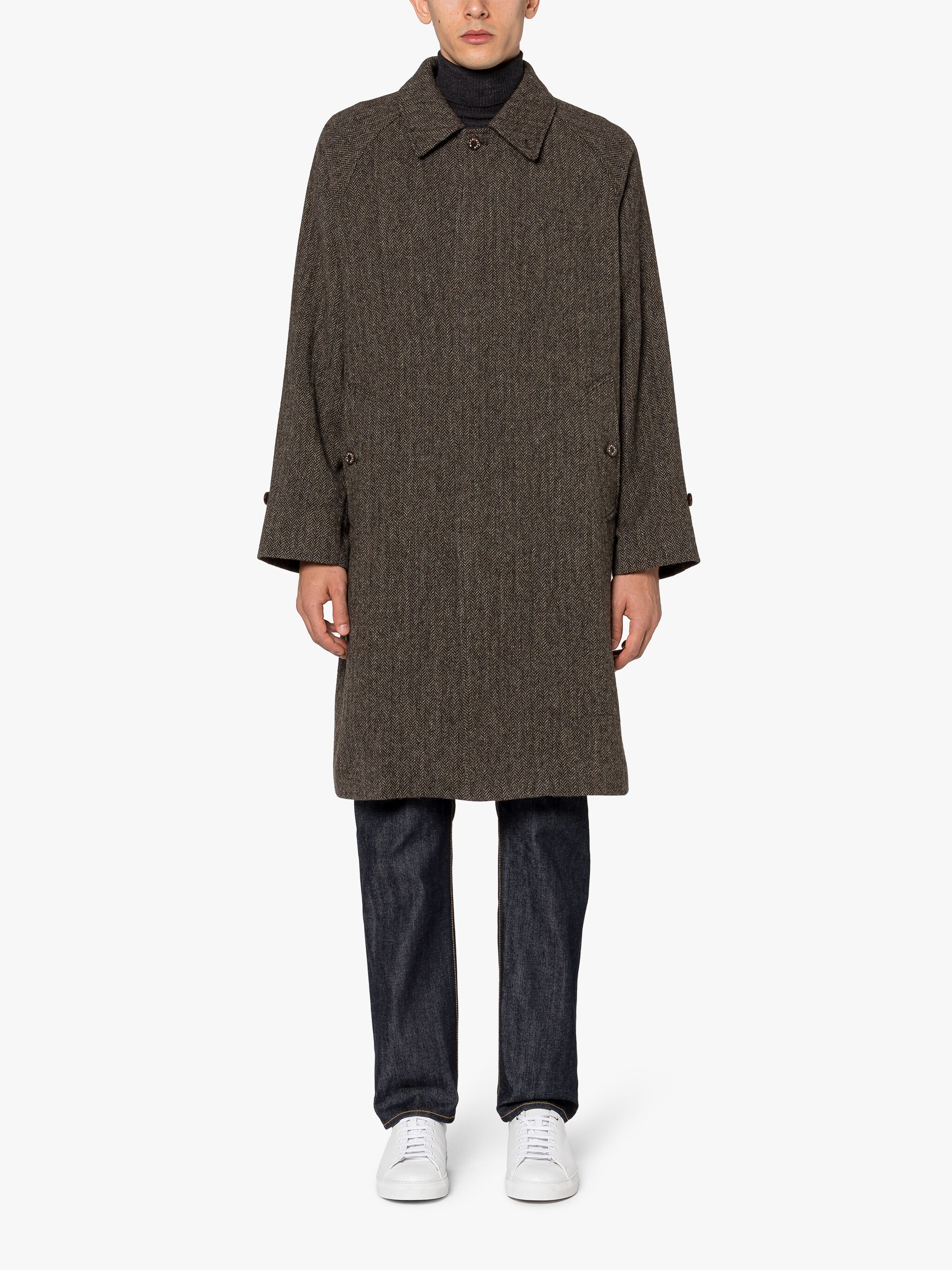 BELFORD BROWN WOOL BALMACAAN COAT - 3