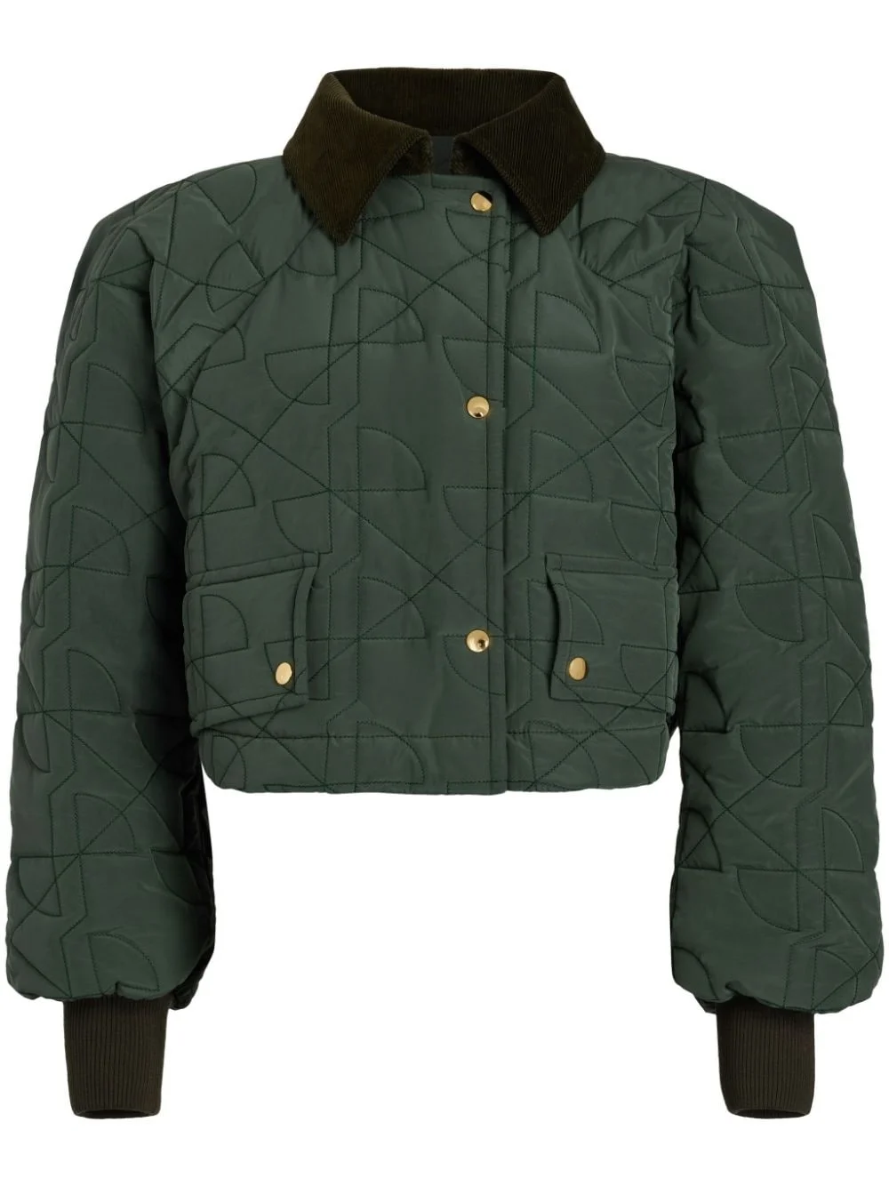 cropped quilted bomber jacket - 1