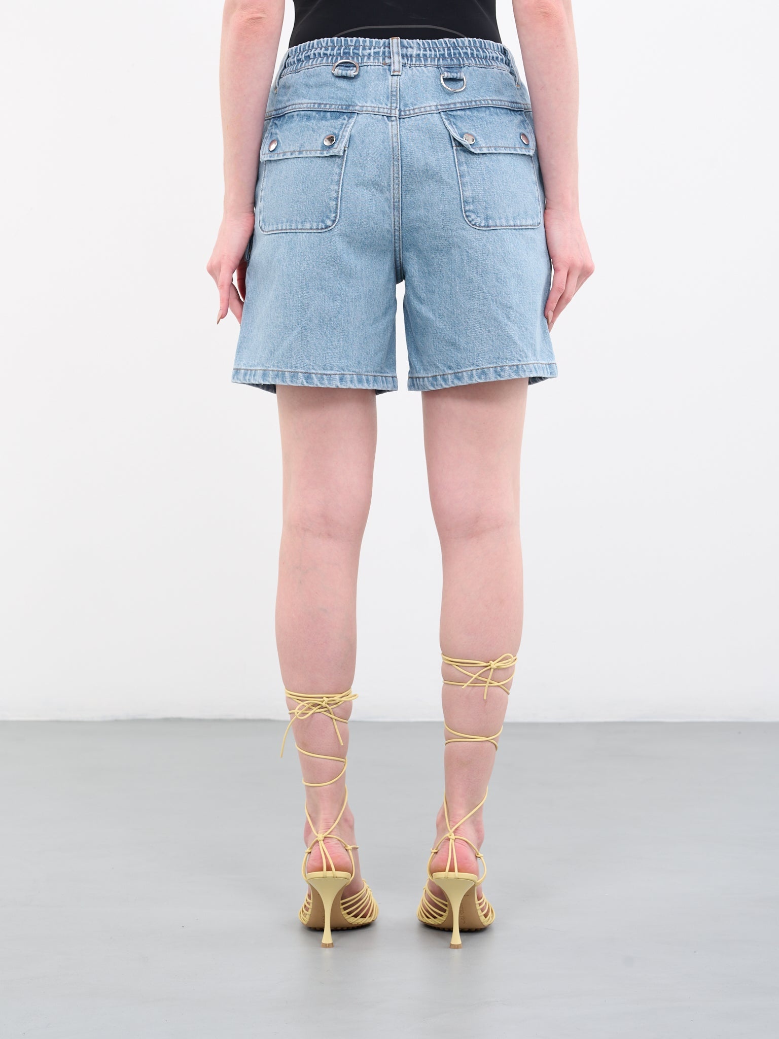Denim Cargo Shorts - 3