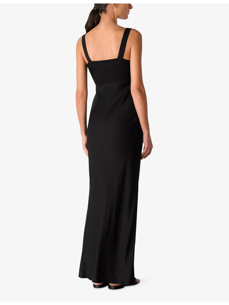 Thea Cowl-Neck Satin Maxi Dress 4