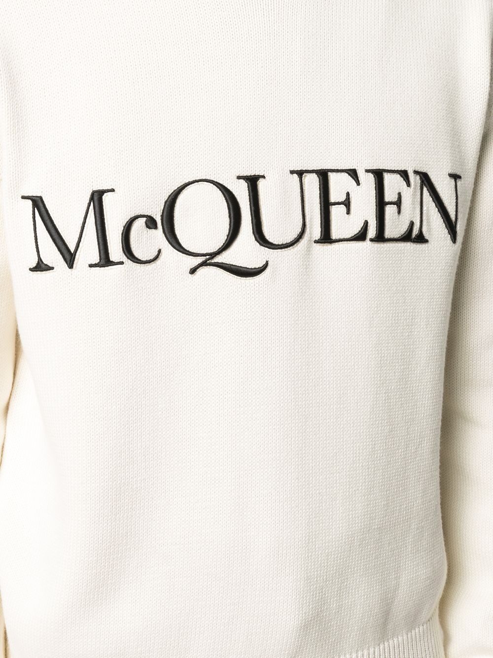 logo-embroidered knitted jumper - 5