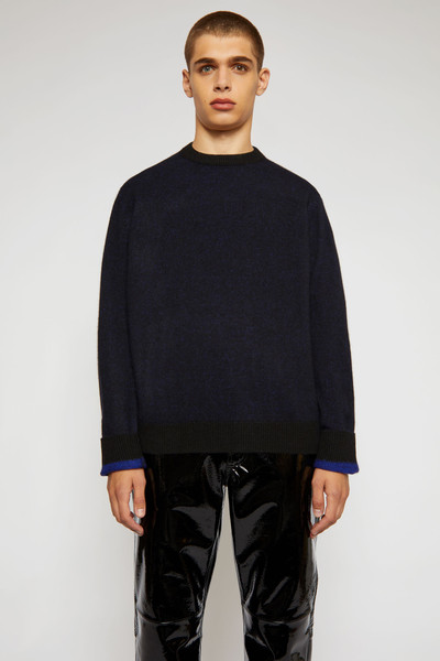 Acne Studios Unisex cashmere sweater black/purple outlook